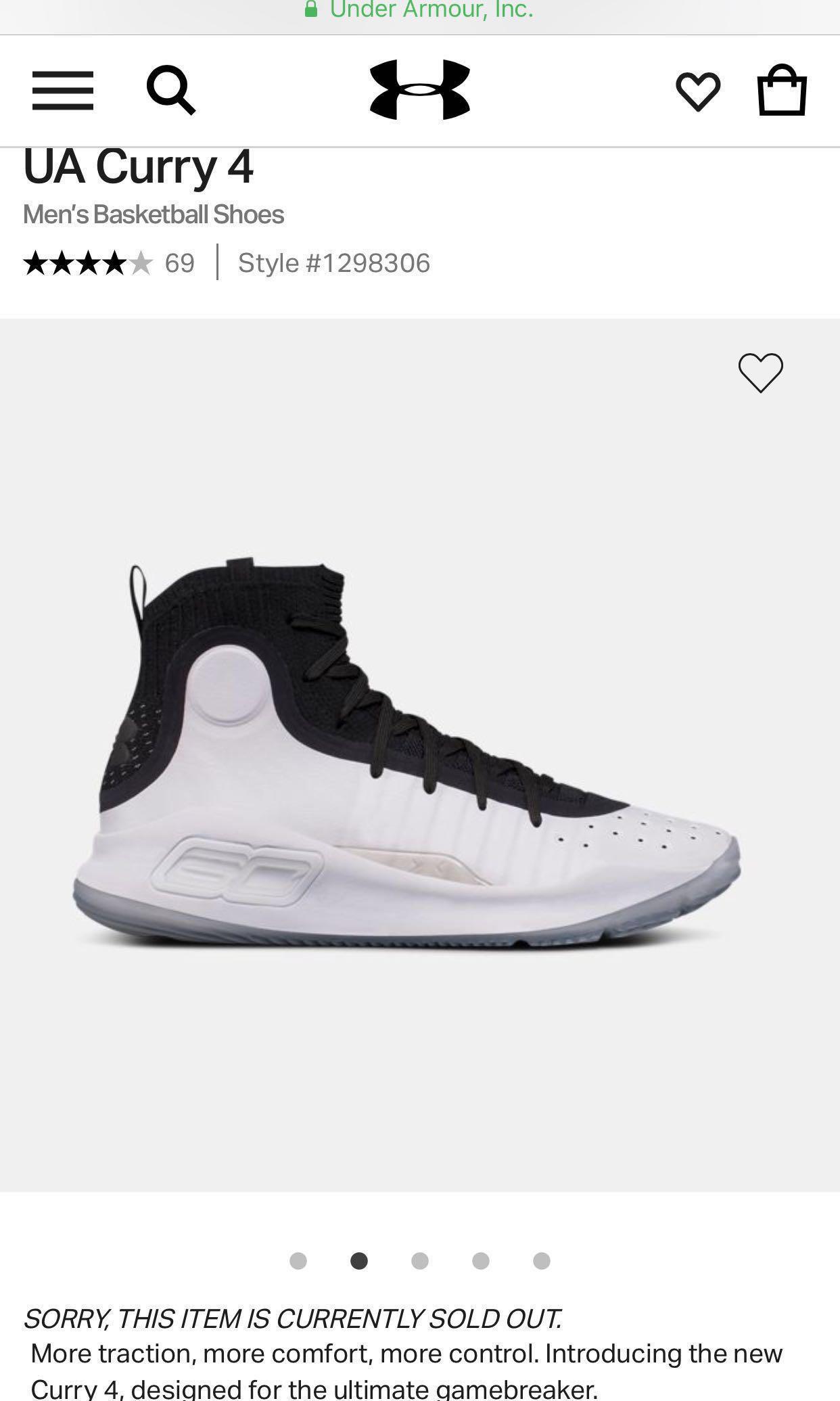UA CURRY 4 OVERCAST GREY, Men's Fashion, Footwear, Sneakers on Carousell