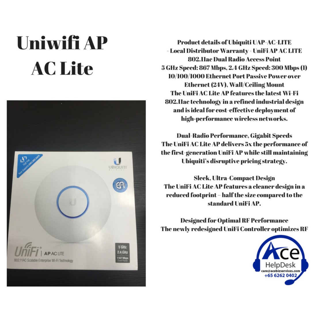 Uniwifi AP AC Lite, Computers & Tech, Parts & Accessories, Networking ...