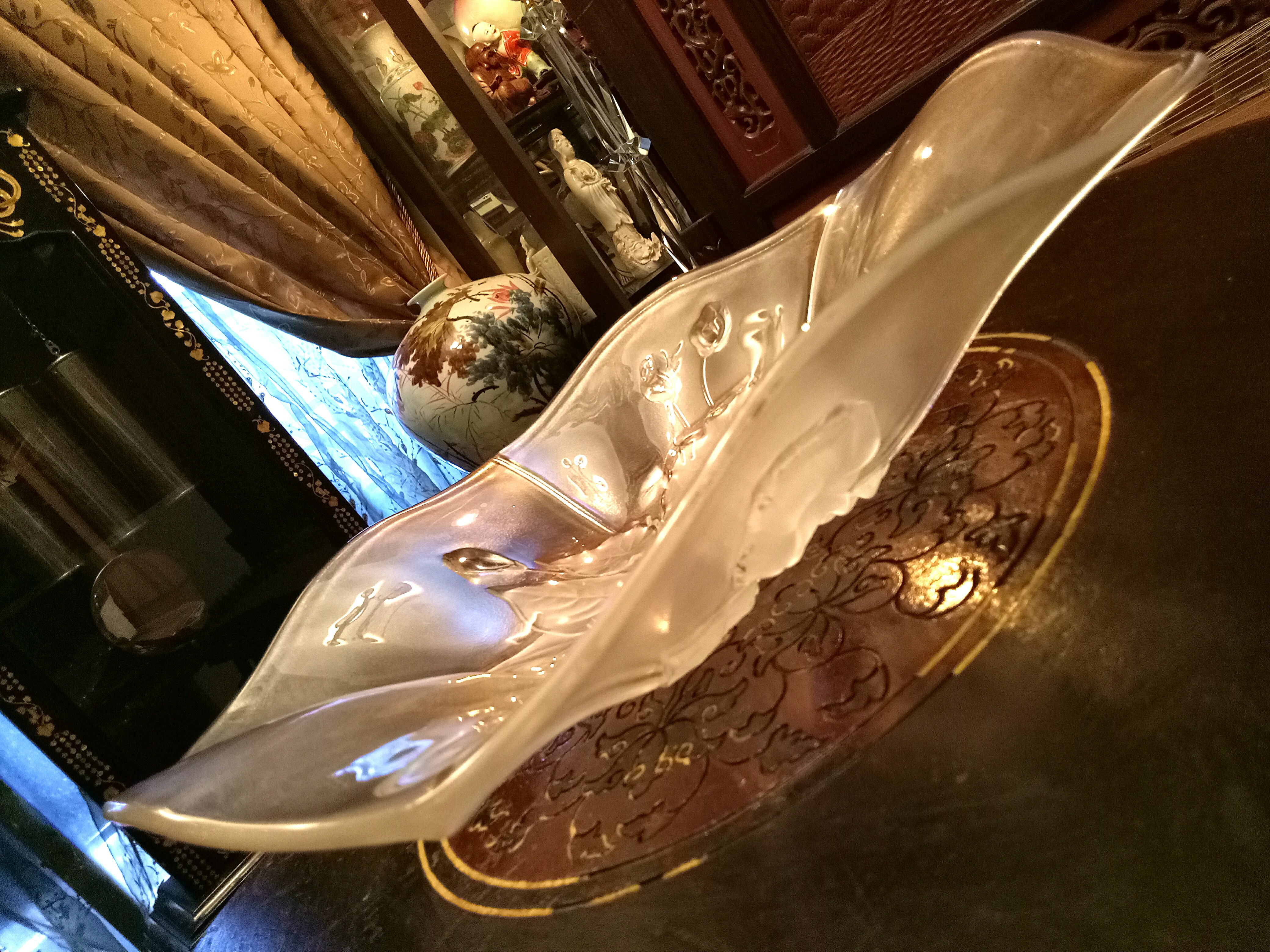 Vintage Mikasa Germany Crystal Glass Big Fruit Bowl Barangan Antik