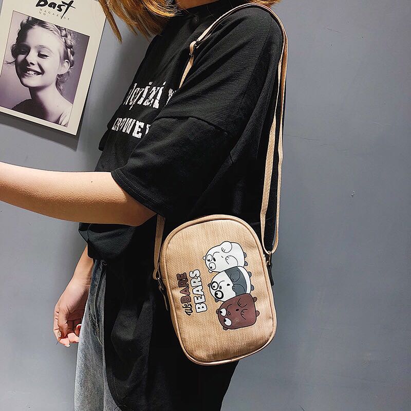 we bare bears sling bag