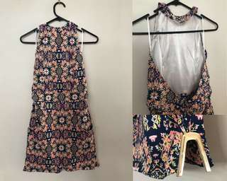 Backless Halter Mini Dress