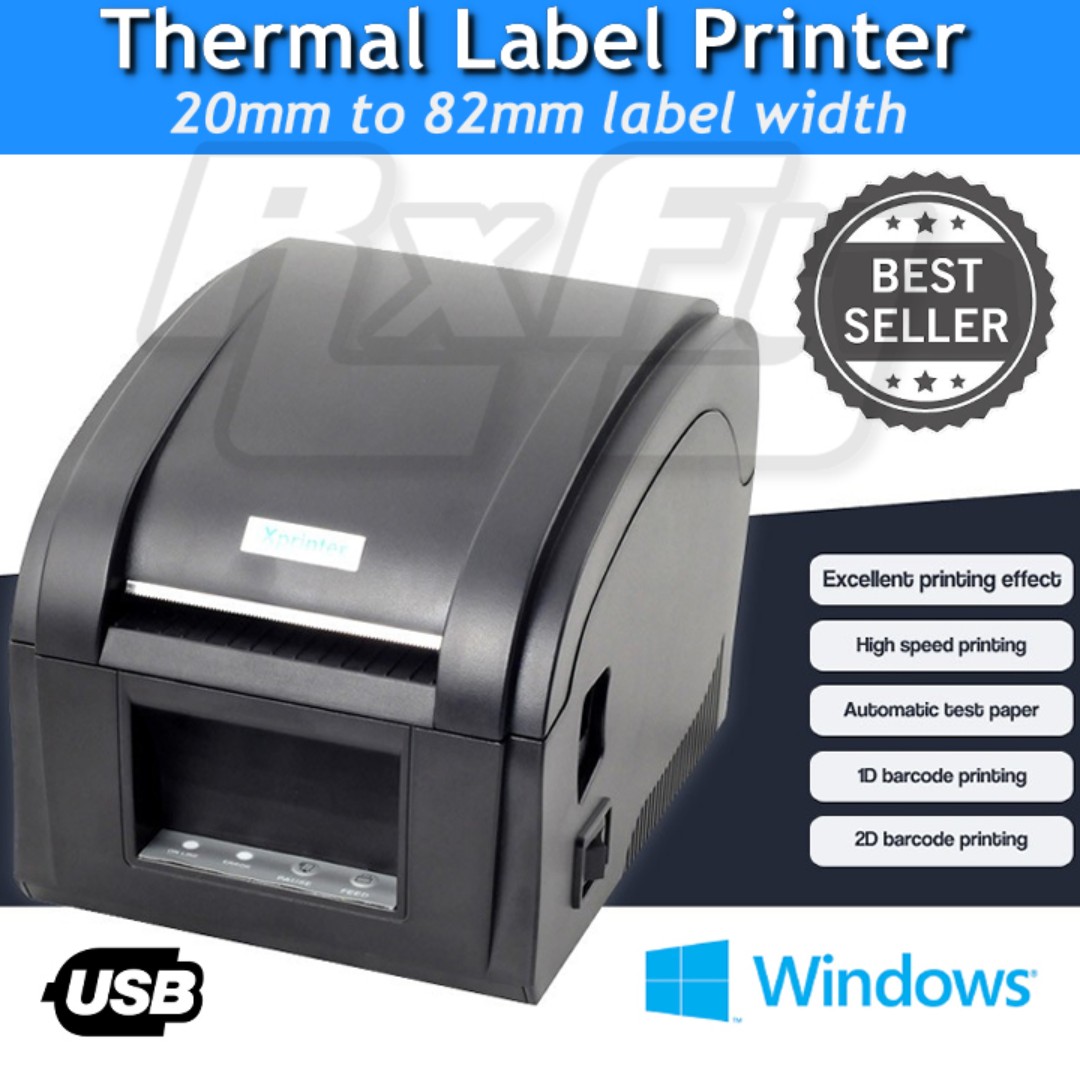 Label Barcode Printer Thermal Receipt QR Code Sticker 20mm 80mm Auto  Machine