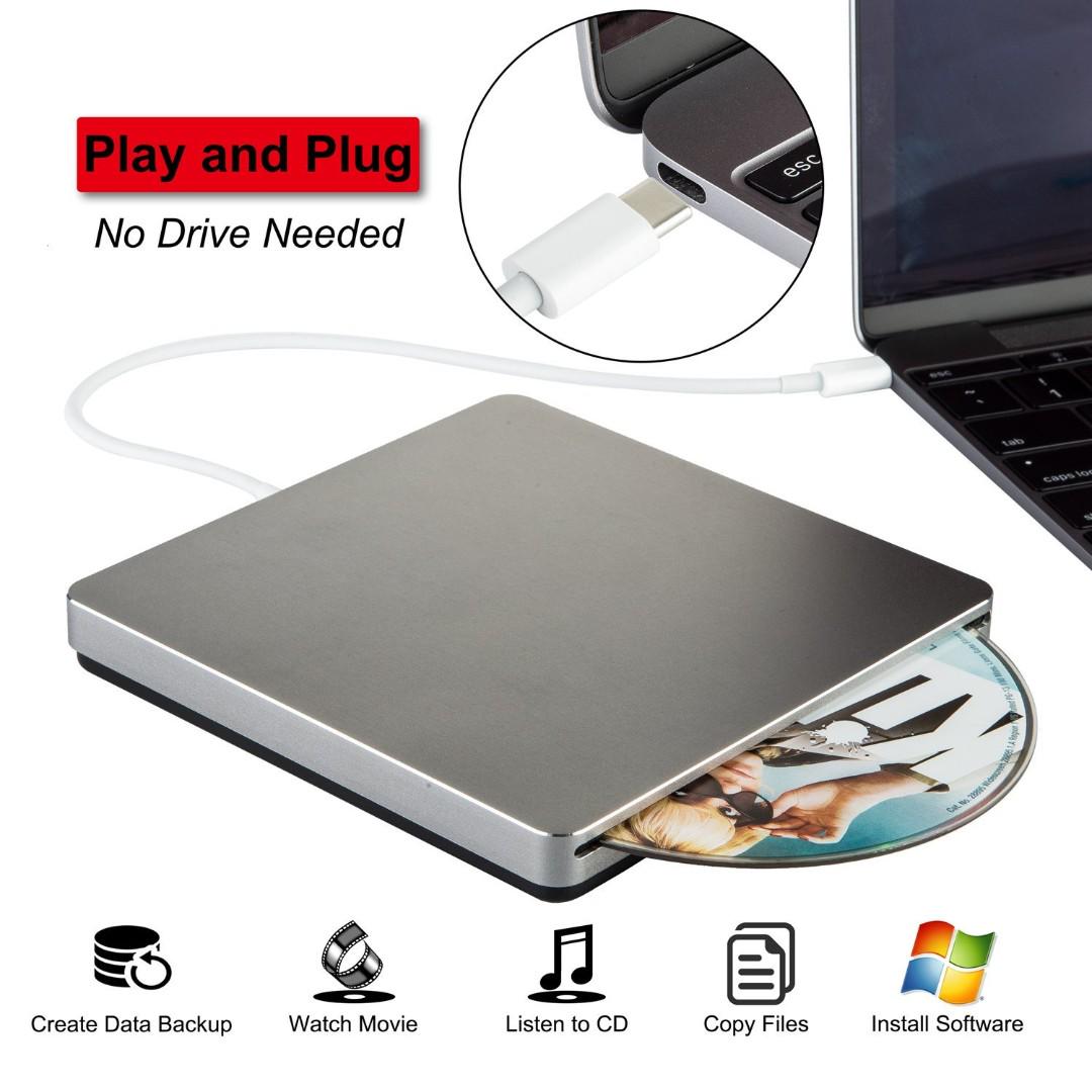 600 Usb C Superdrive Confoly External Dvd Cd Drive Usb C Dvd Cd