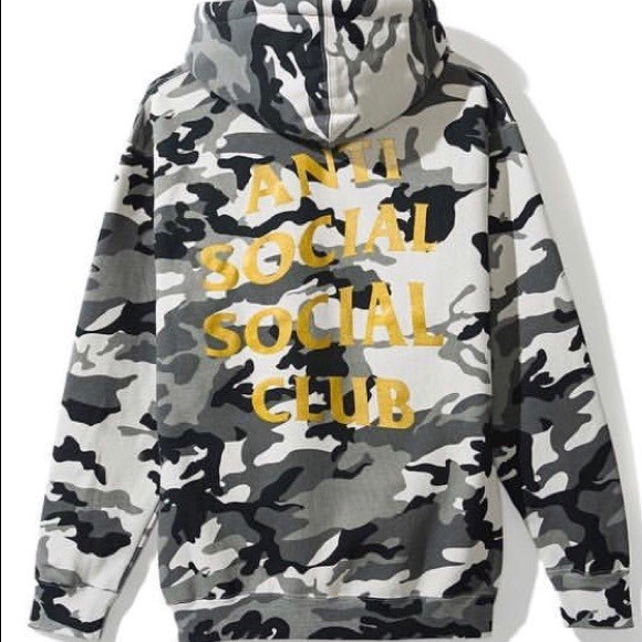 assc white camo hoodie