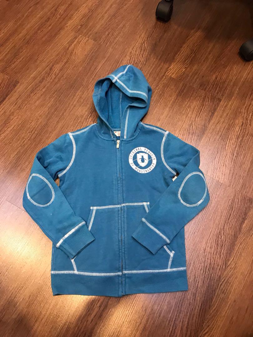 PRICEDROP Sale!!! Authentic Penguin Cotton Jacket (Category: Babies & Kids Fashion) located in Quezon City. Submitted by rapunzel20 (Listing ID 175711654, Image 1). Description: Slightly used color : aquablue fabric : cotton size : L (7).