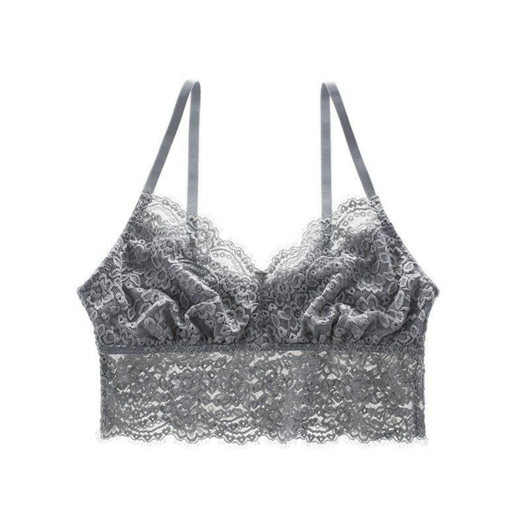 black balconette bralette