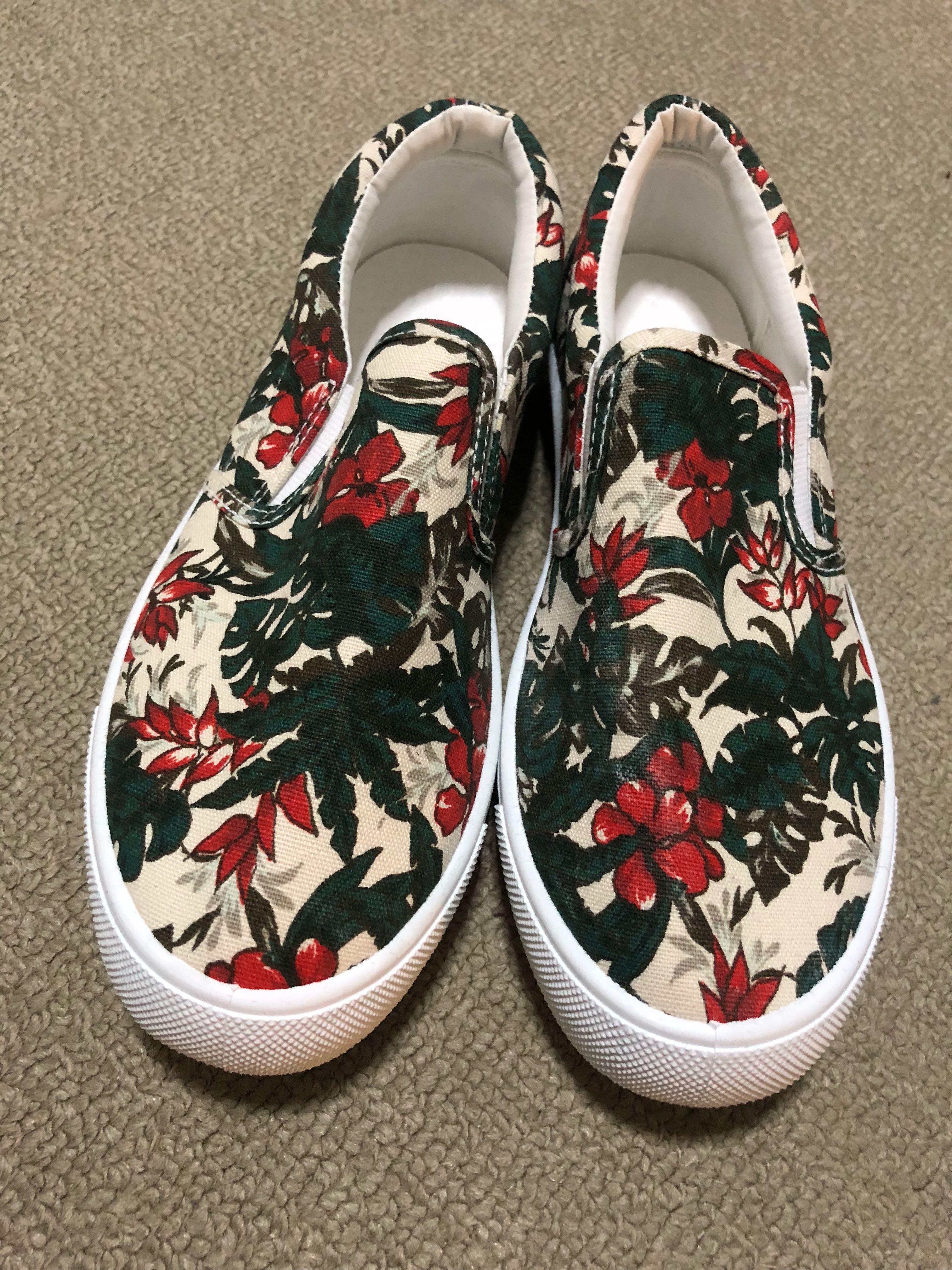 floral canvas shoes