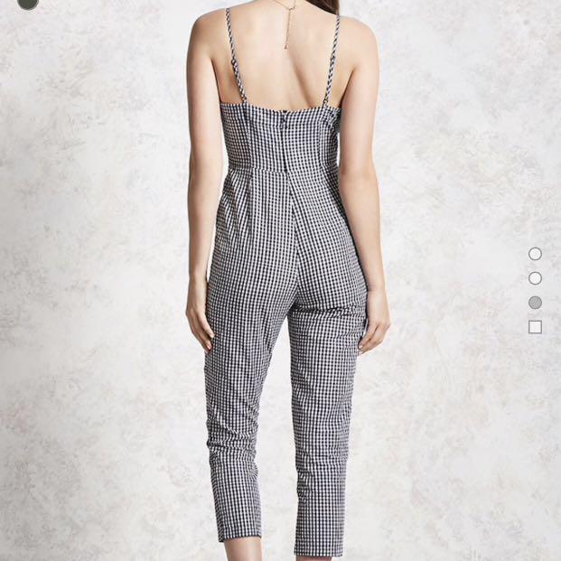 Gingham jumpsuit forever 2025 21