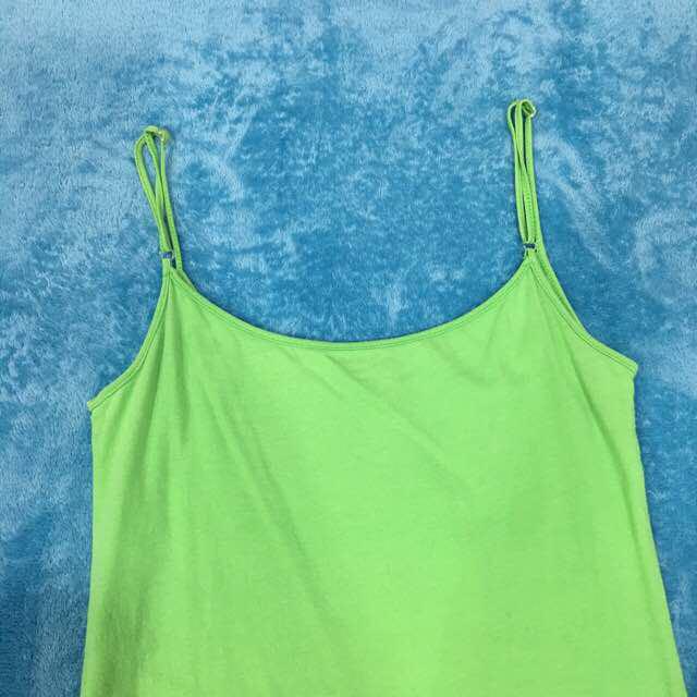 Free Shipping Lime Green Spaghetti Camisole Straps Tops