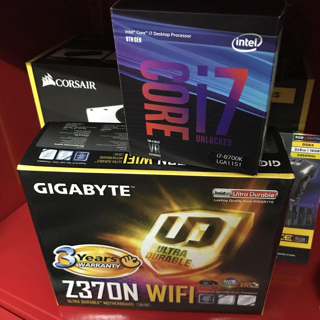 Intel I7 8700K Processor & Gigabyte Z370N WIFI Motherboards, Computers