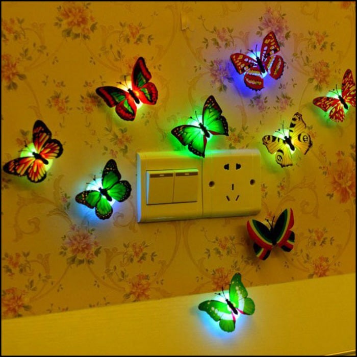  Lampu  kupu kupu lampu  hias mini LED murah light kamar 