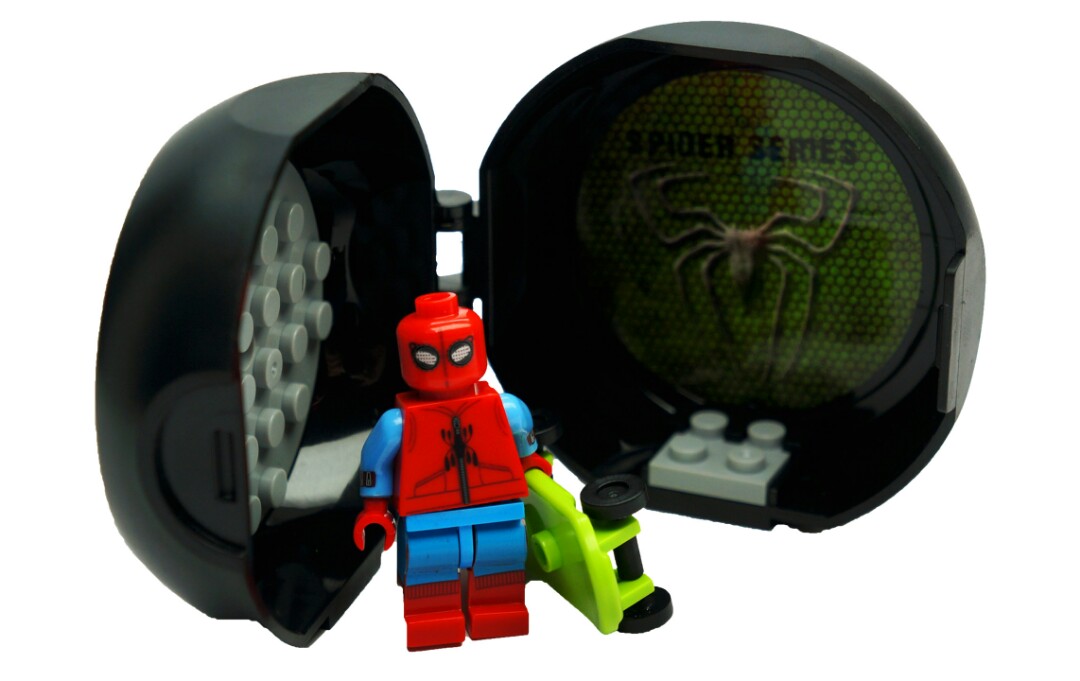 spiderman homemade suit lego