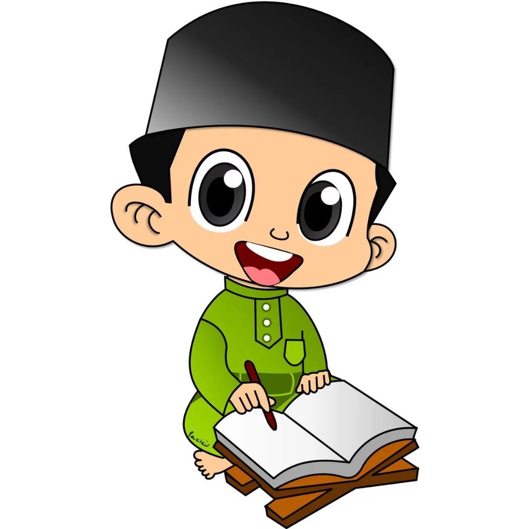 Kartun Mengaji Quran - Gambar Islami