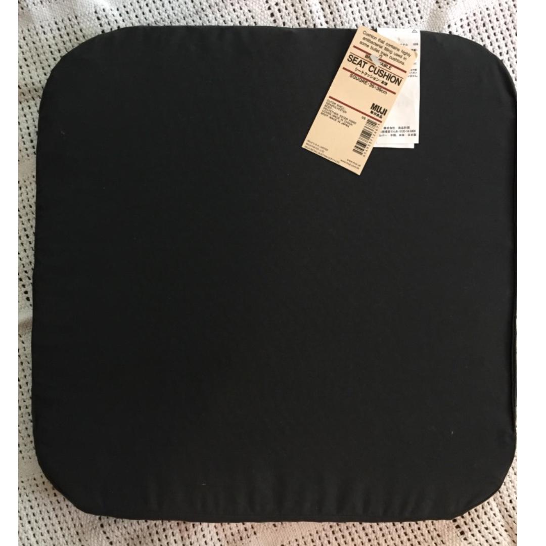 Muji Seat Cushion Dark Grey Furniture Home Decor Cushions Linen On Carousell