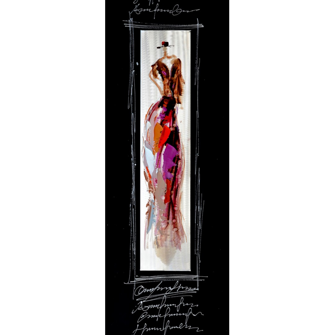 Painting On Metal Sheet With Hard Board Decorative Art Lady