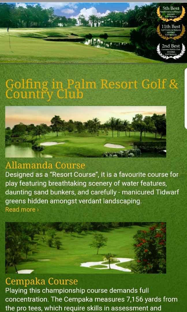 Palm Resorts Jb Golf Club Membership Sports Sports Games Equipment On Carousell