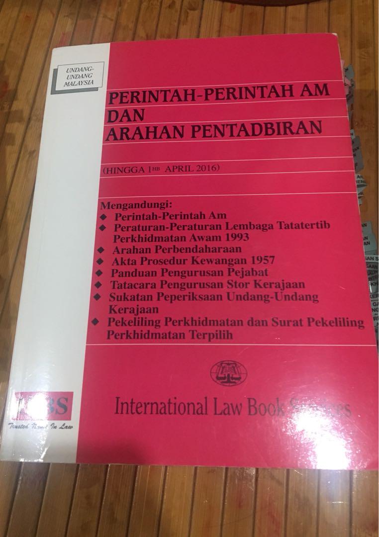 Perintah Am Dan Arahan Pentadbiran Books Stationery Books On Carousell