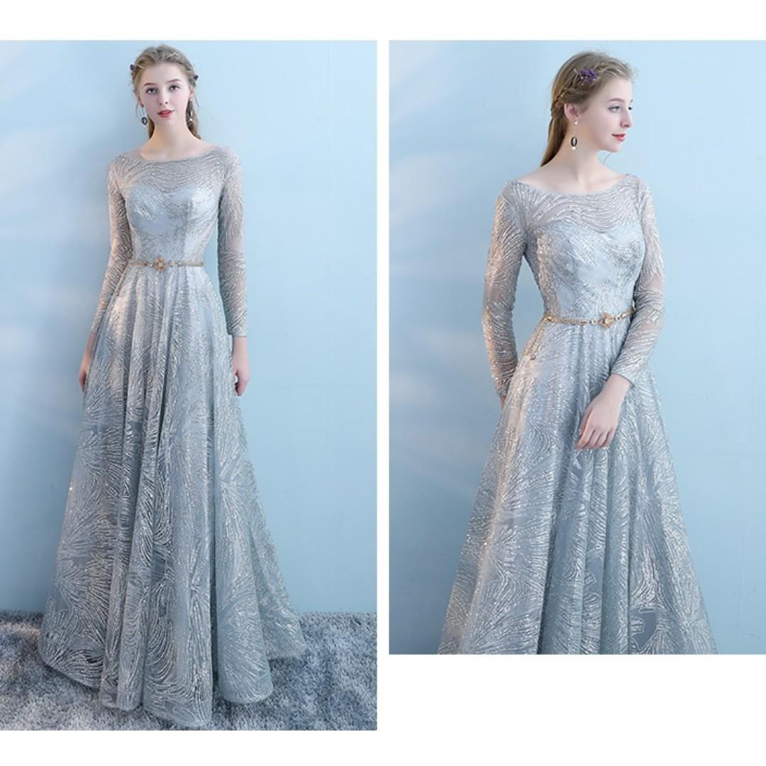 glitter dress muslimah Nude Luxury Long Sleeves Muslim Evening Dresses with Cape SS369A – Jill Wish