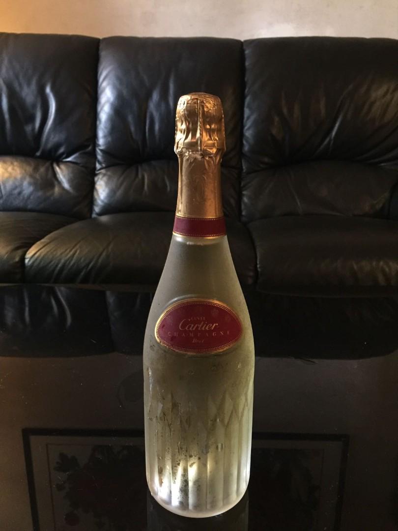 cartier champagne crystal bottle price