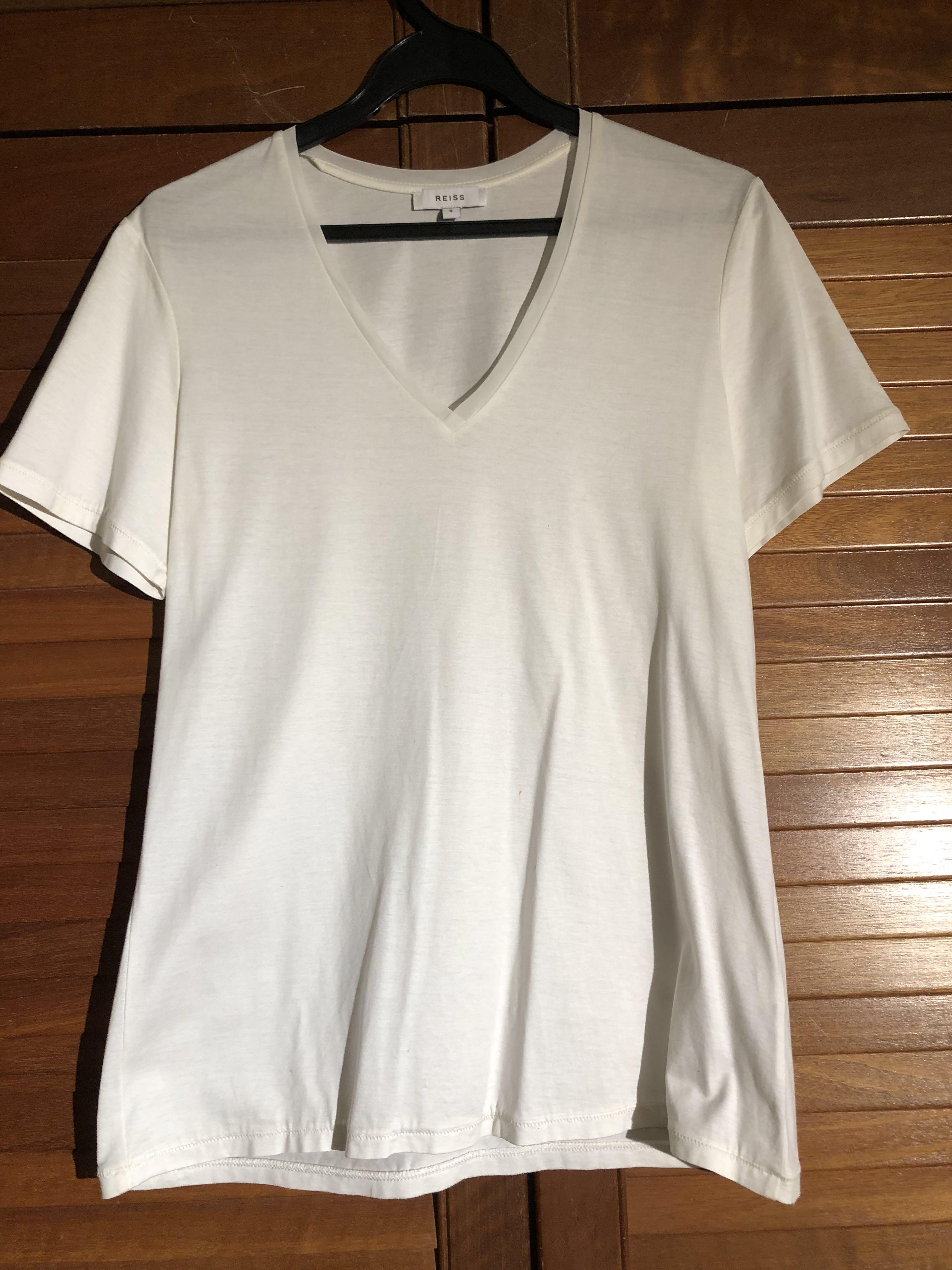 REISS - BN White V Neck Tee Shirt 