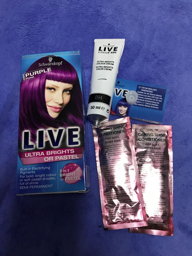Semi Permanent Purple Hair Dye Health Beauty Hair Care On