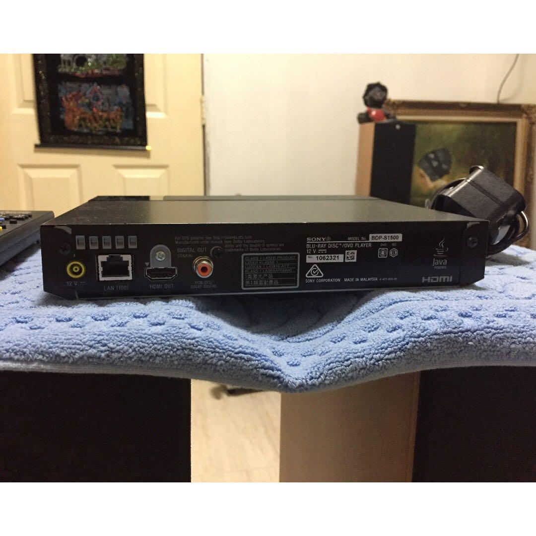 SONY BDPS1500 BluRay Player (With remote control), TV & Home