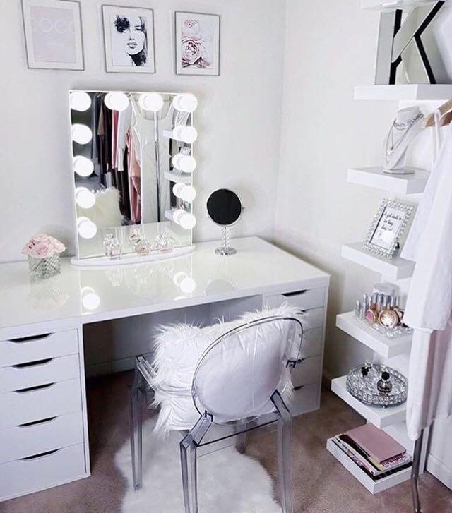 acrylic makeup chair