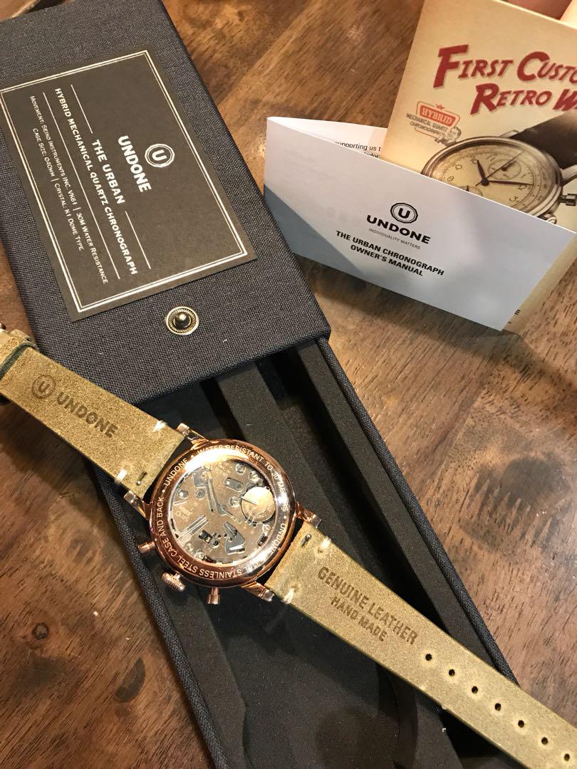 UNDONE The Urban Hybrid Mechanical Quartz Chronograph retro watch