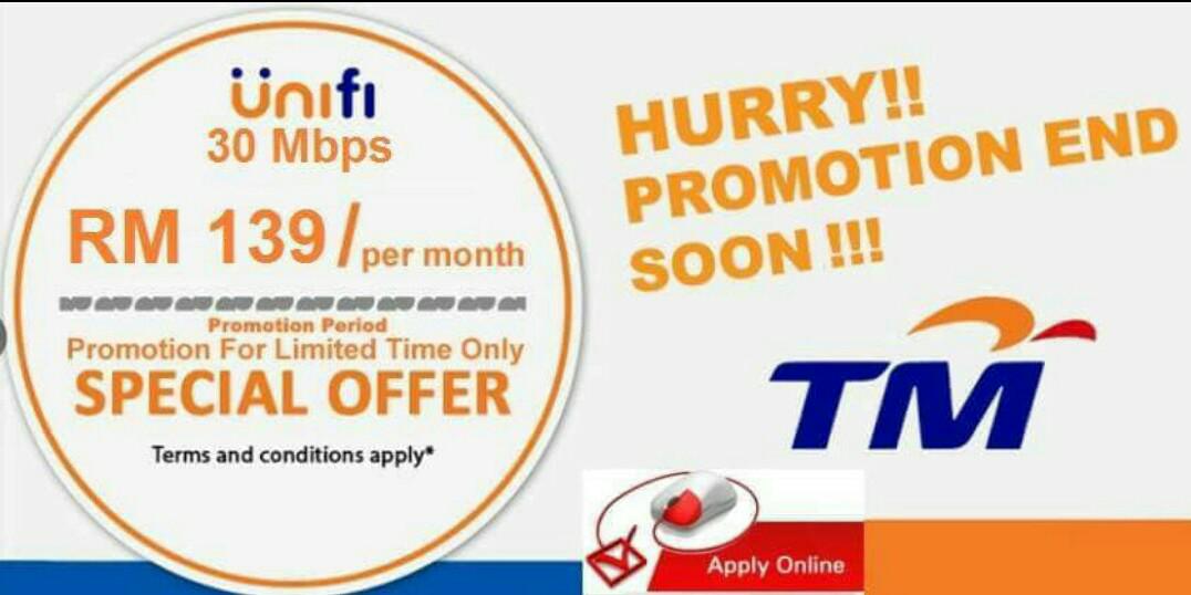 Unifi Promotion Rm139 30mbps Services Others On Carousell
