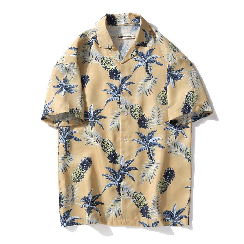 Yellow Hawaiian Shirt, Men's Fashion, Tops & Sets, Tshirts & Polo ...