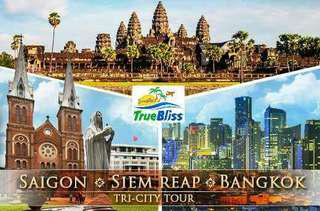 7 Days - 6 Nights INDOCHINA PACKAGE
BANGKOK + SIEM REAP + SAIGON
ALL IN WITH AIRFARE