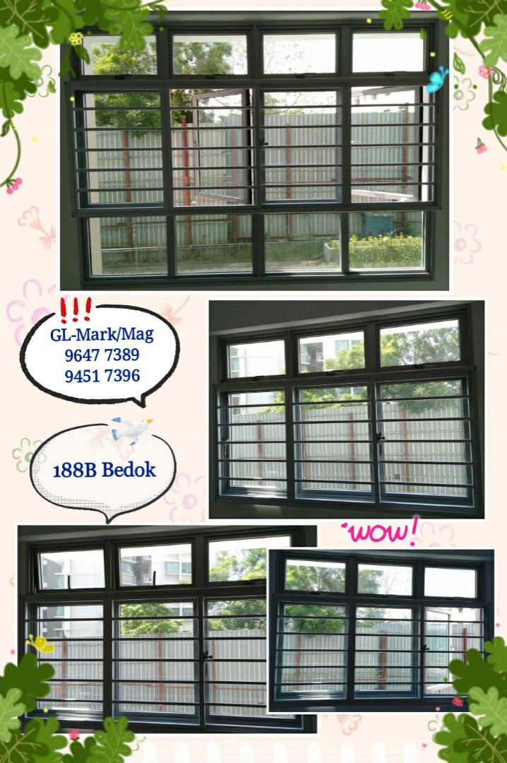 Aluminium grilles, window, gate, shower sceeen, door for BTO & HDB.628630754297621118