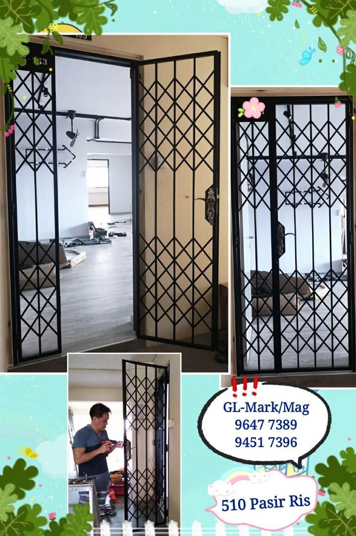 Aluminium grilles, window, gate, shower sceeen, door for BTO & HDB.62863075429762112