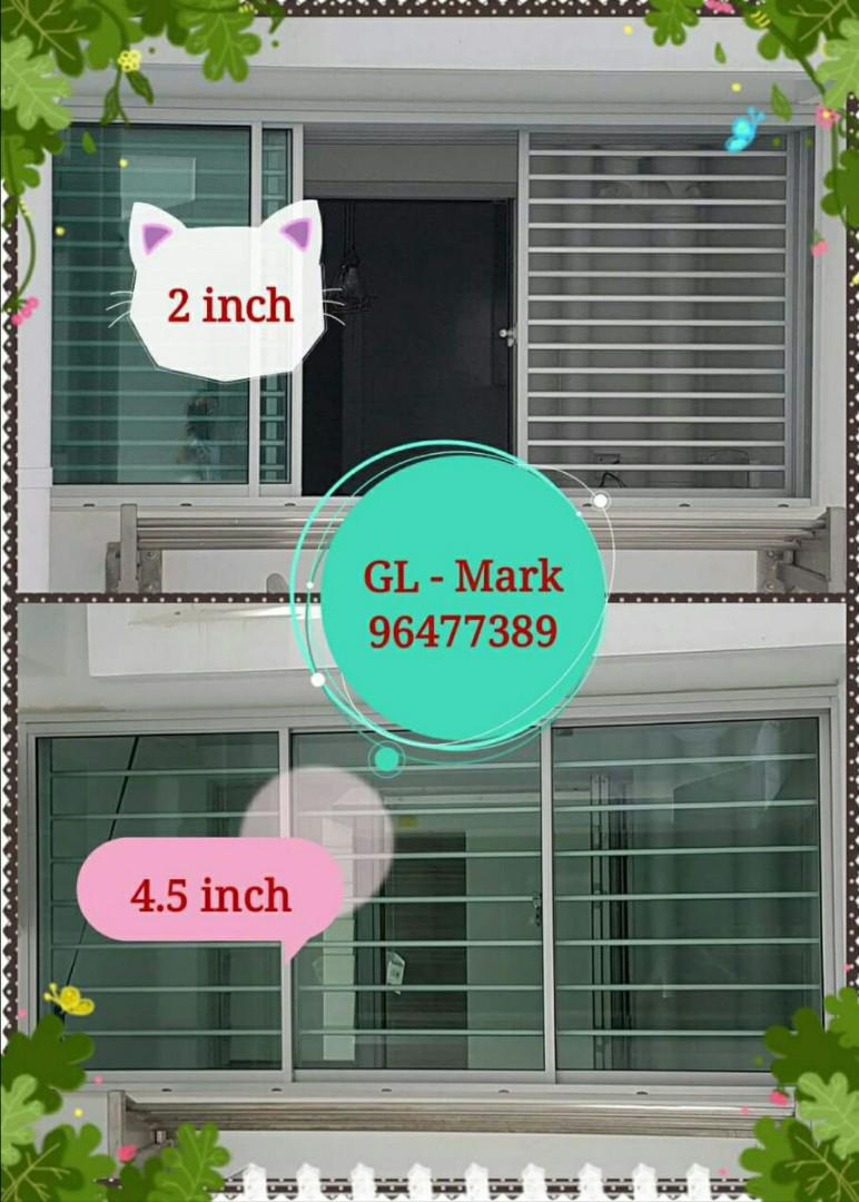 Aluminium grilles, window, gate, shower sceeen, door for BTO & HDB.62863075429762114