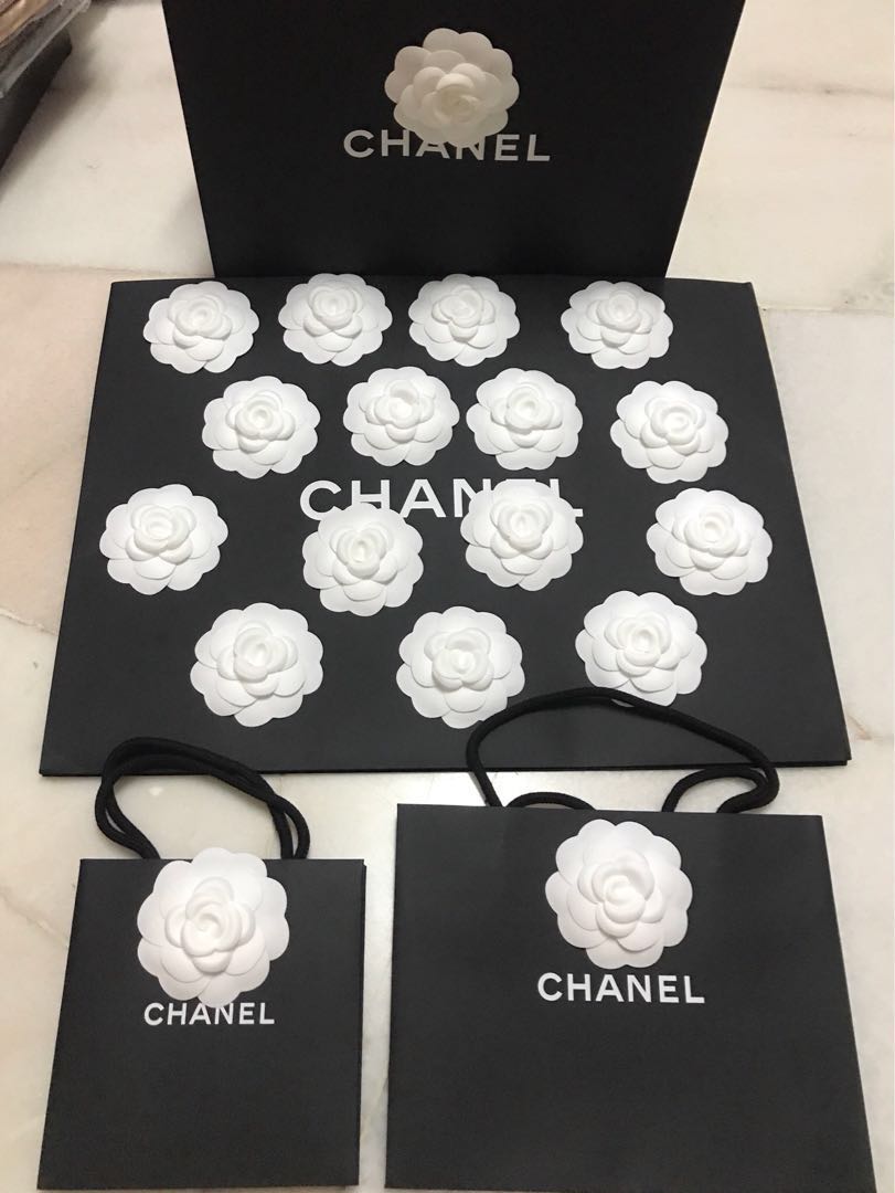 Chanel camellia flower sticker, Luxury, Bags & Wallets on Carousell