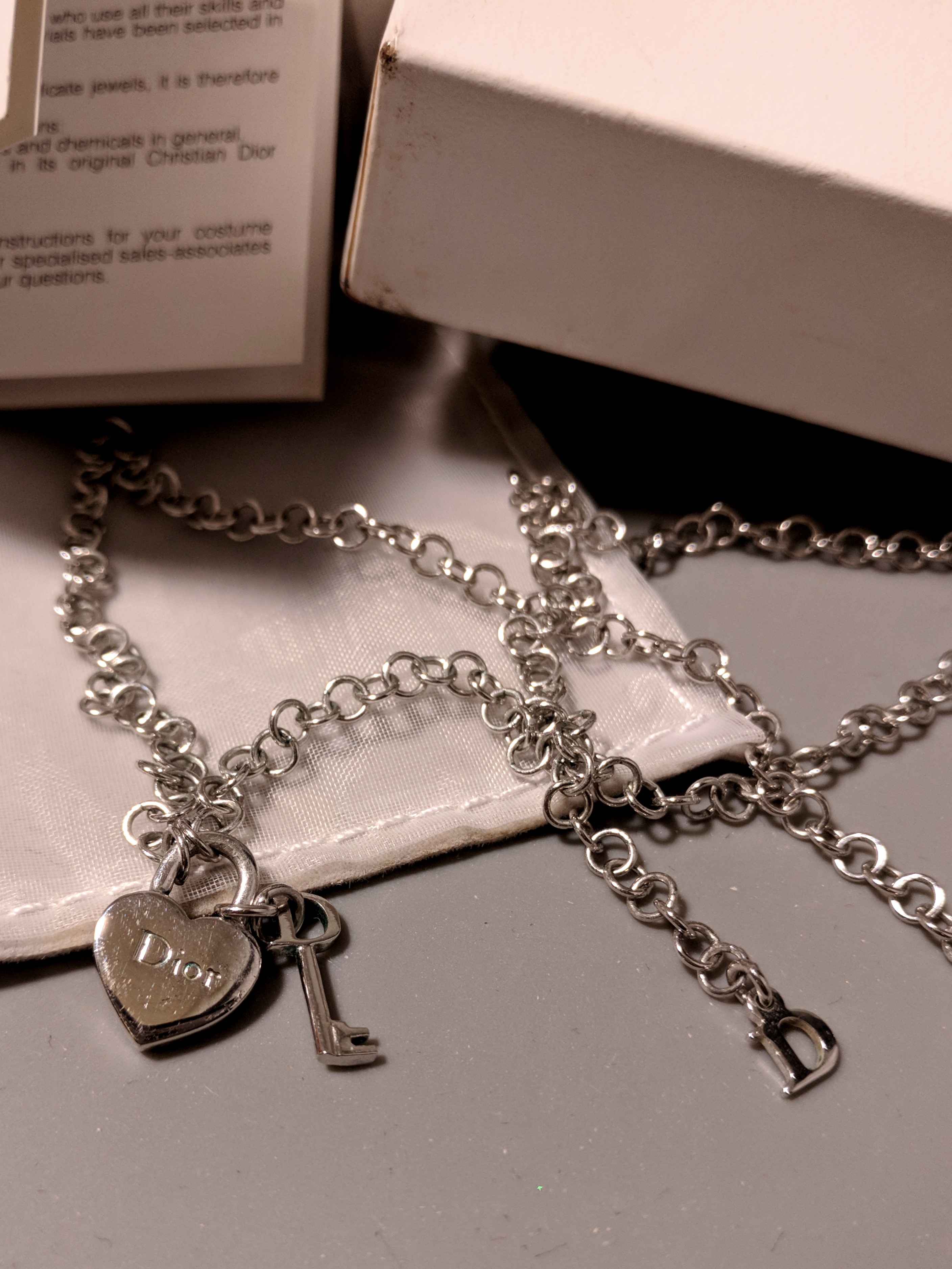 Christian Dior lock and key necklace Luxury Accessories on Carousell