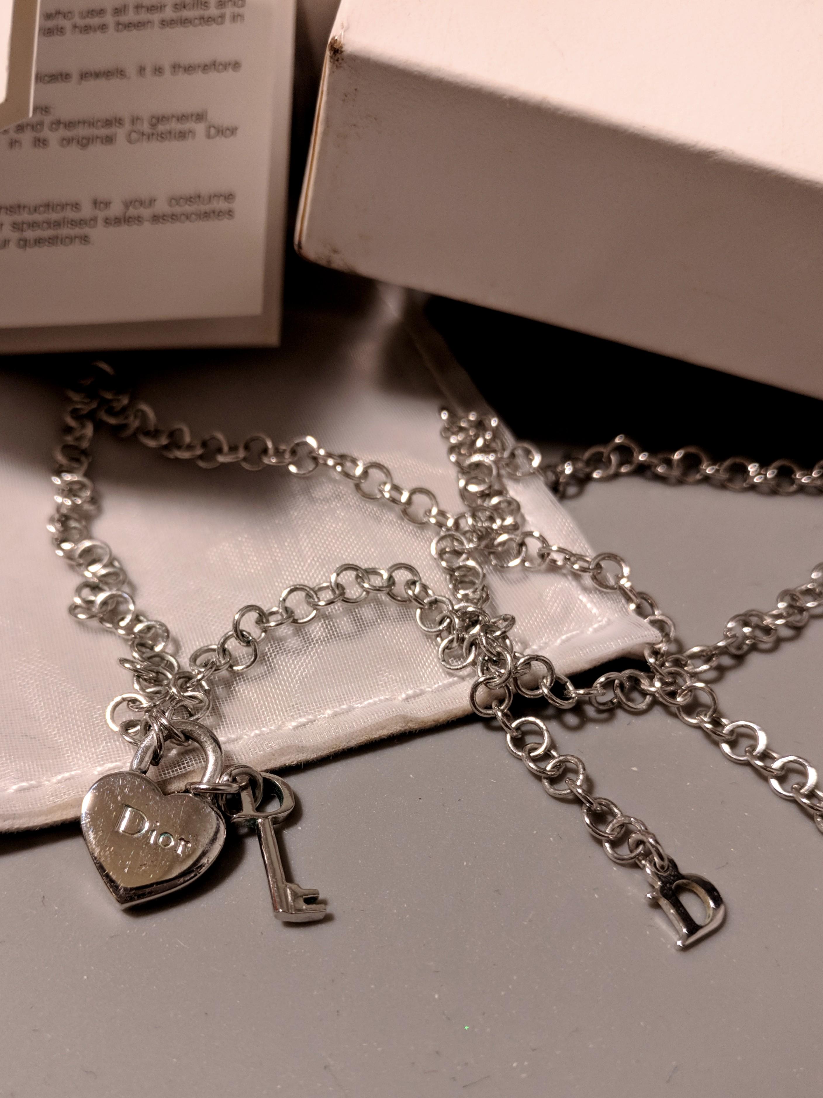 dior lock and key necklace