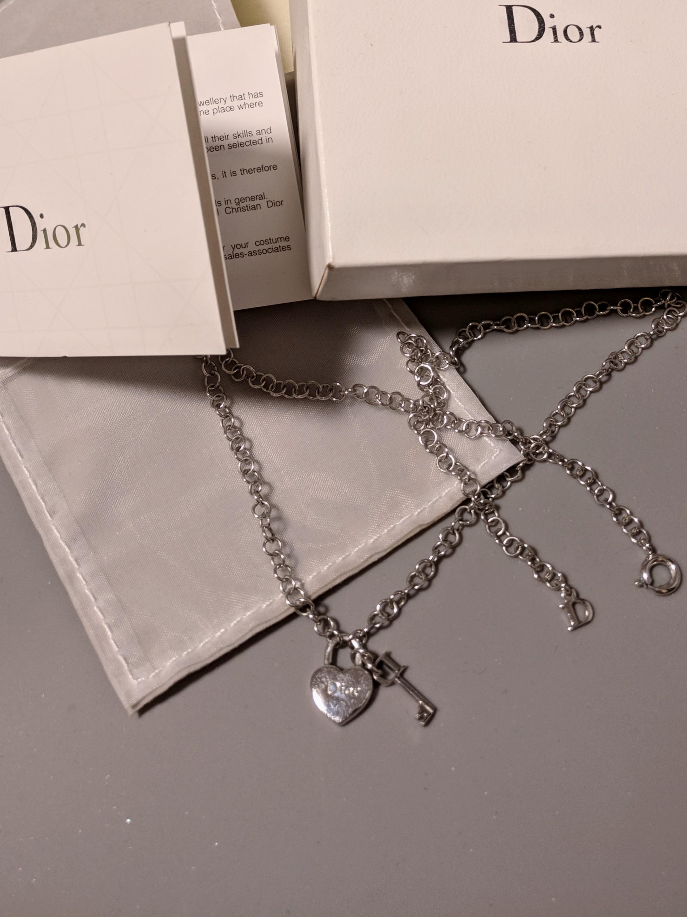 Dior Heart Lock And Key Necklace Luxury Accessories on Carousell