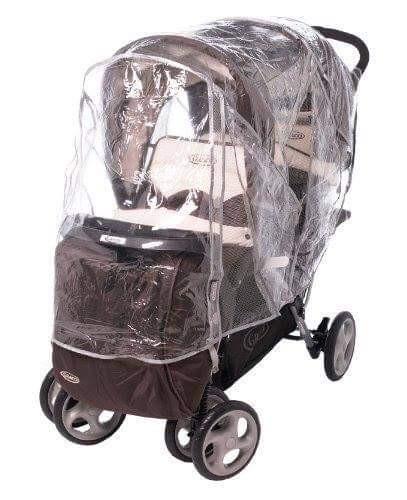 graco double pushchair raincover
