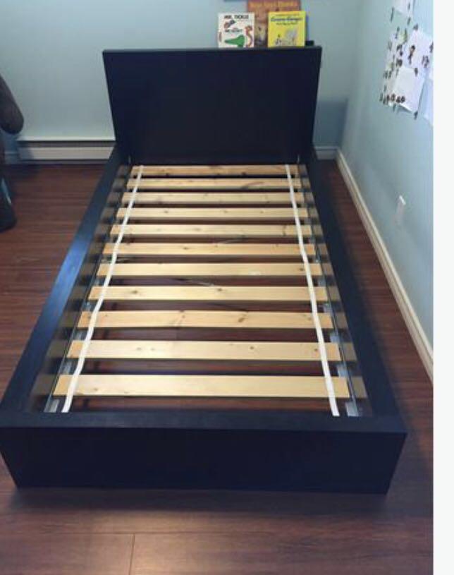 Ikea malm black top twin bed frame