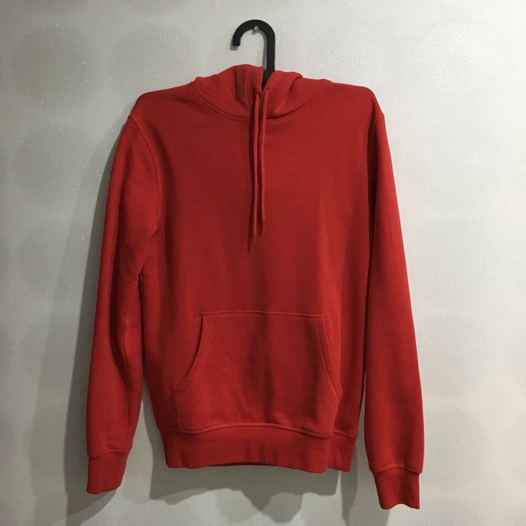 Jaket hoodie merah H M