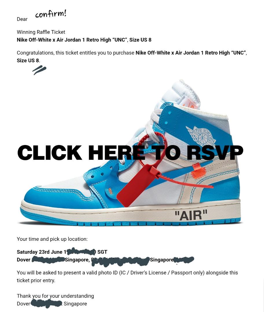 jordan raffle ticket