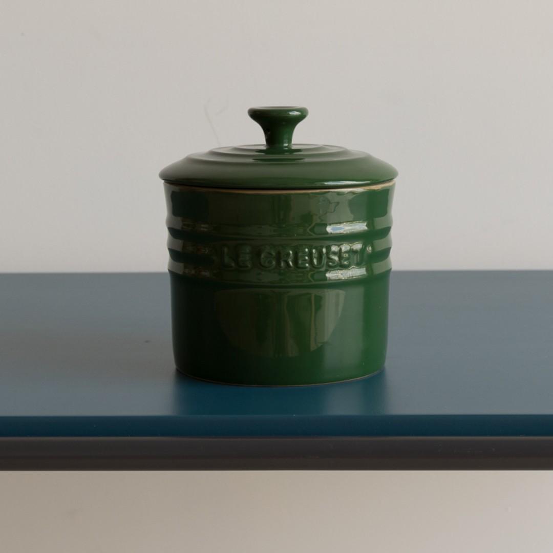 LE CREUSET 0.8L Storage Jar Coffee Tea British Racing Green ...