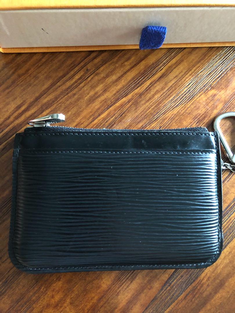 Louis Vuitton Key Pouch Epi Black in Epi Cowhide Leather with