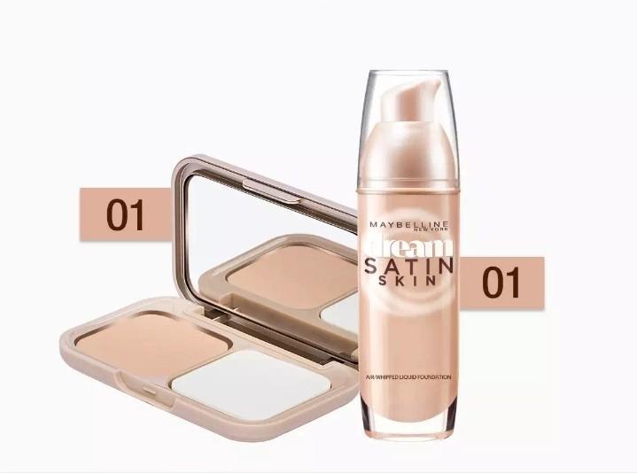 Maybelline Dream Satin Foundation Makeup Bundle (Category: Makeup) located in Quezon City. Submitted by sampleholics (Listing ID 175844672, Image 1). Description: Limited offer only so grab yours now! Original Price: Php 898.00 (Php499 Liquid Foundation; Php399 Powder Foundation) ✔️100% Authentic Air-whipped liquid foundation for satin smooth, poreless skin with SPF24 PA++. Dream Satin Skin Poreless Powder Foundation with SPF32 PA+++, lightweight