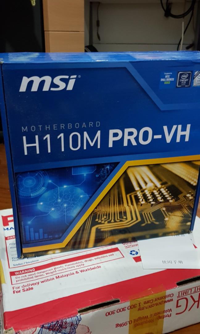 MSI Motherboard H110M PRO- VH, Computers & Tech, Parts & Accessories ...