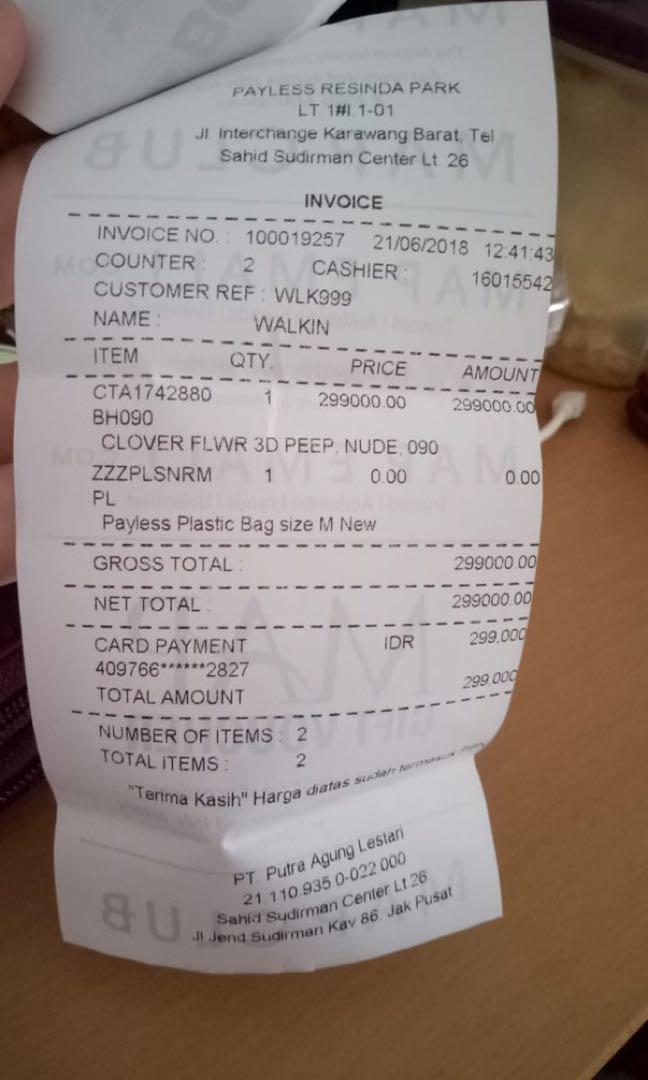 Payless new size 9 chart 26cm dijual karena kecil