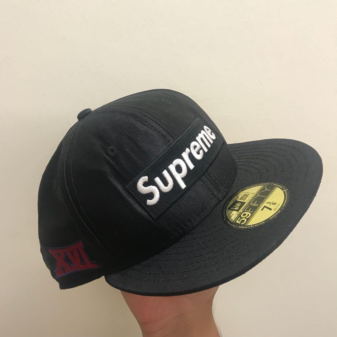 Supreme Dazzle Box Logo Fitted Cap, Men's Fashion, Watches 
