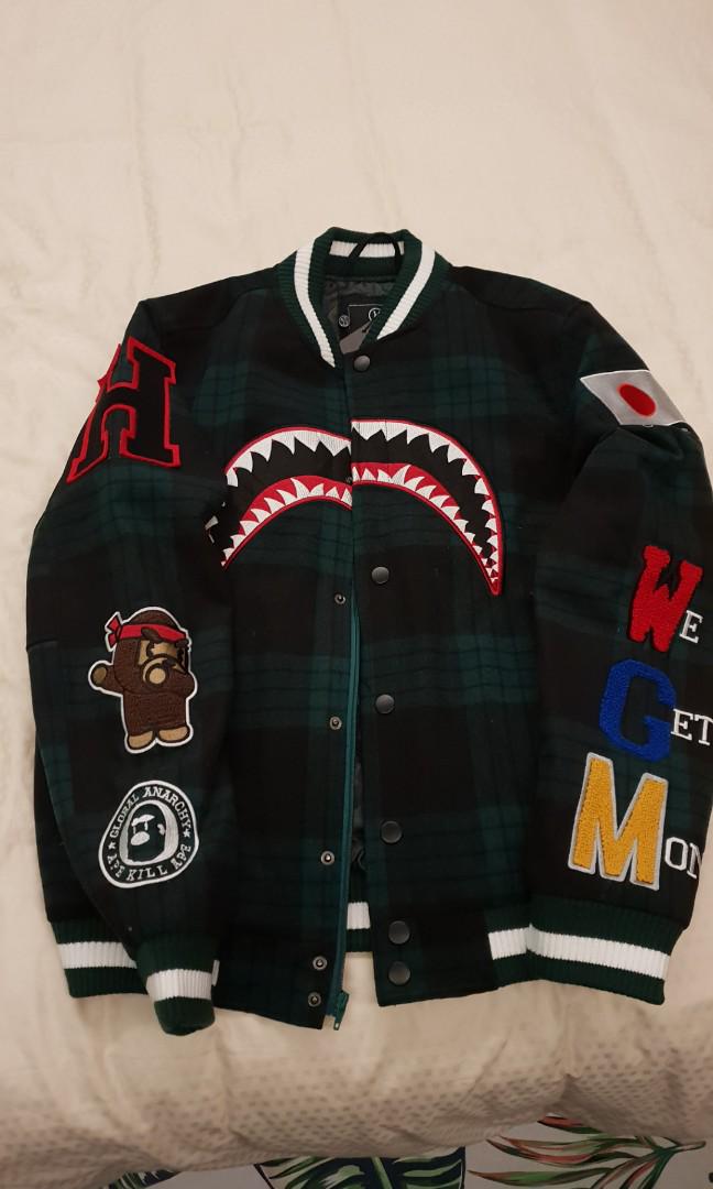 plaid varsity jacket