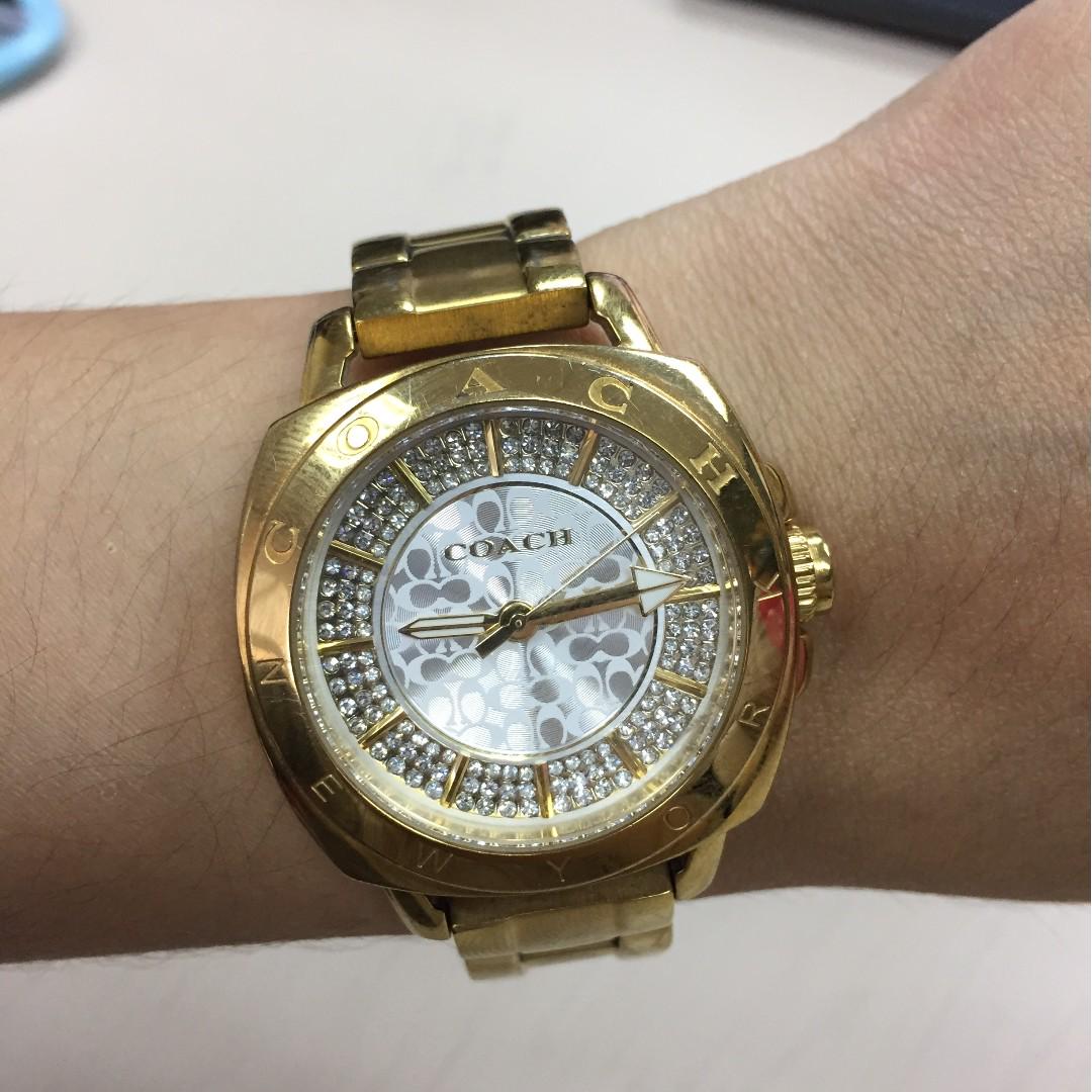 Women s Coach Gold Plated Watch Women s Fashion Watches